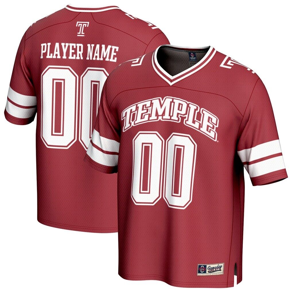 Temple Owls GameDay Greats Unisex NIL Pick-A-Player Football Fashion Jersey - Cherry