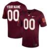 Virginia Tech Hokies Nike Custom Football Game Jersey - - Front View