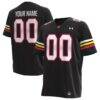 Maryland Terrapins Under Armour Custom Replica Football Jersey - Black - Front View