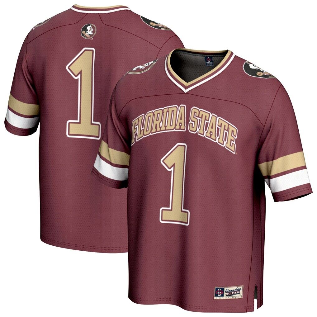 #1 Florida State Seminoles GameDay Greats Unisex Collegiate Football Fashion Jersey - Garnet
