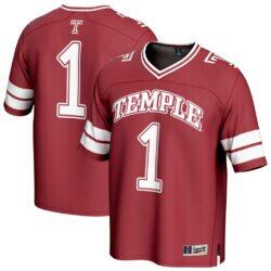 #1 Temple Owls GameDay Greats Youth Collegiate Football Fashion Jersey - - Front View
