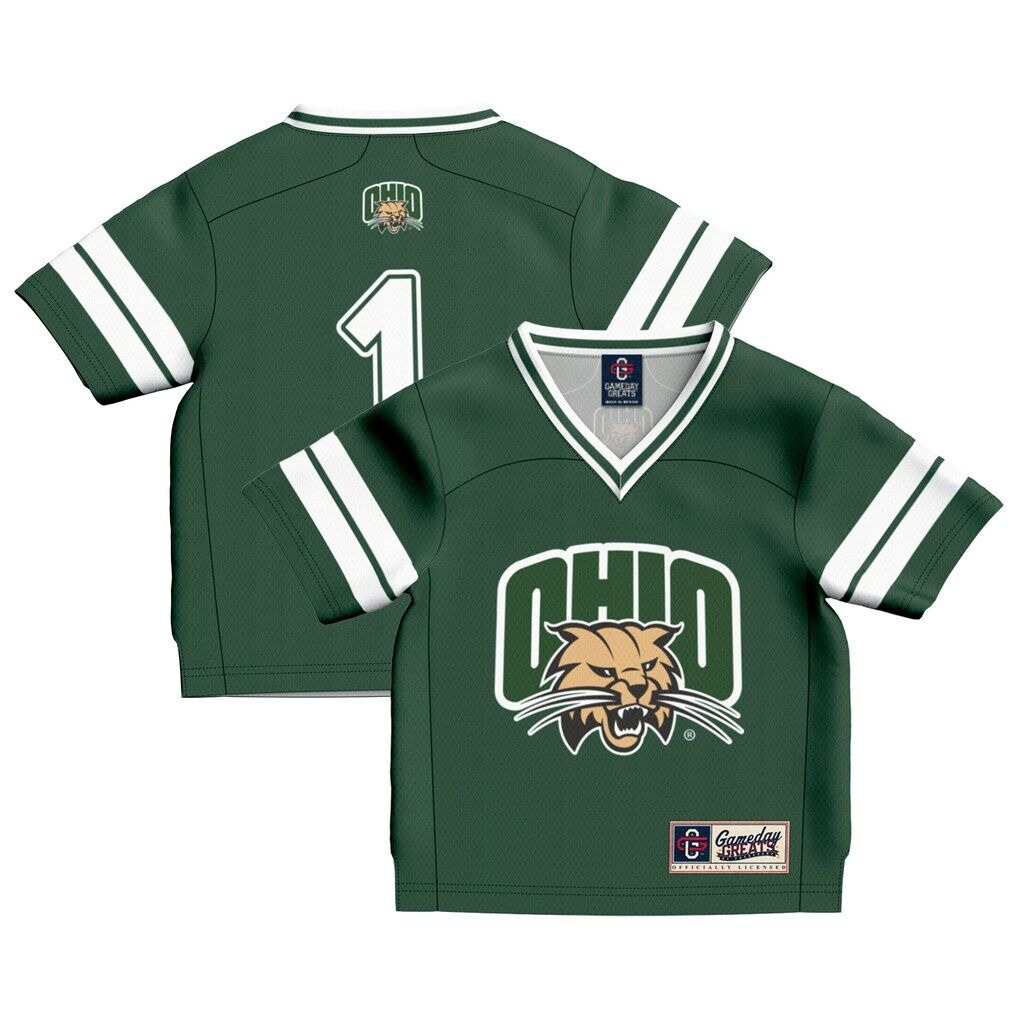 #1 Ohio Bobcats GameDay Greats Toddler Collegiate Football Fashion Jersey