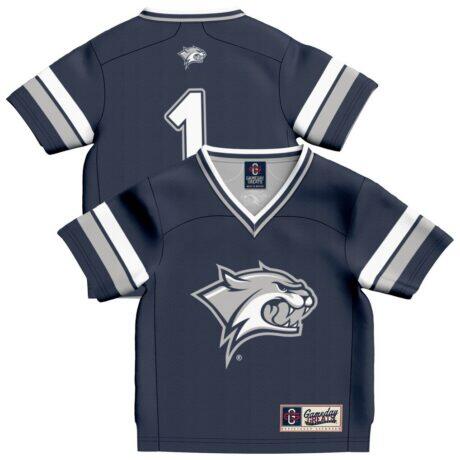 #1 New Hampshire Wildcats GameDay Greats Infant Collegiate Football Fashion Jersey - Navy - Front View