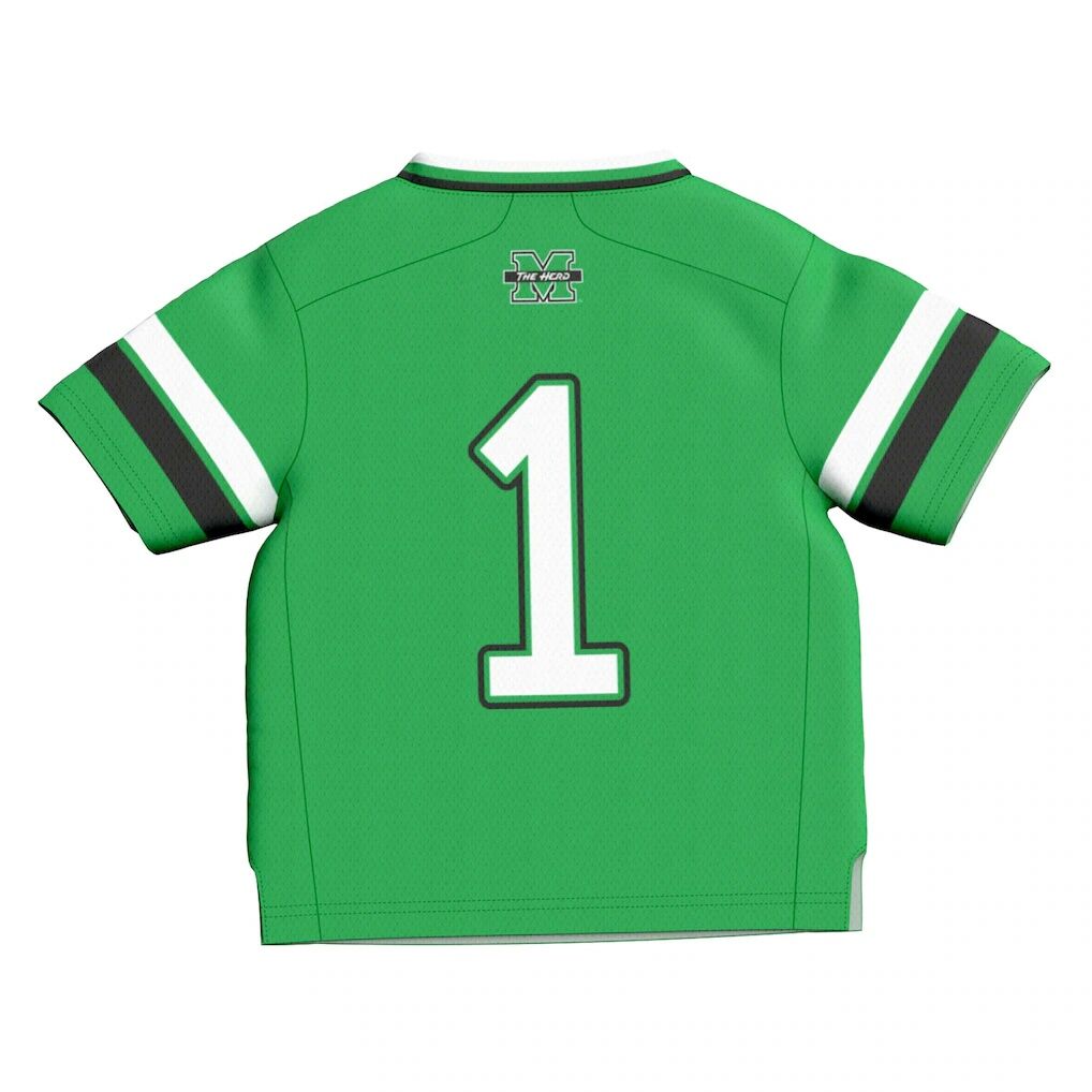 #1 Marshall Thundering Herd GameDay Greats Infant Collegiate Football Fashion Jersey - Kelly Green