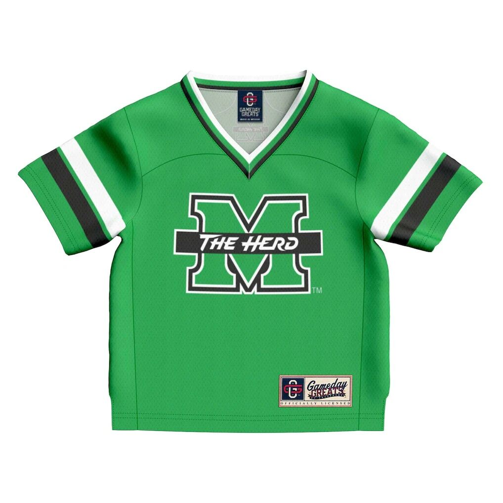 #1 Marshall Thundering Herd GameDay Greats Infant Collegiate Football Fashion Jersey - Kelly Green