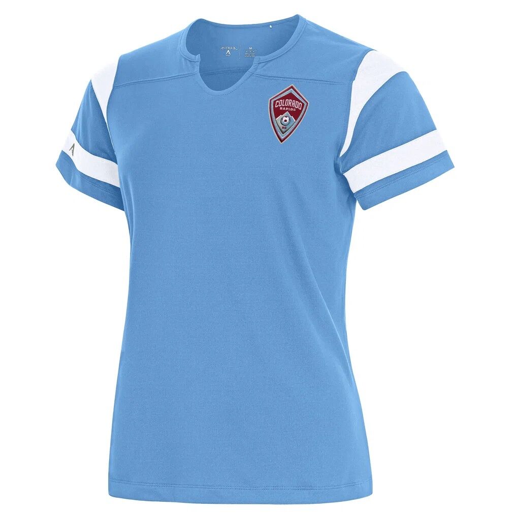 Colorado Rapids Antigua Women's Encounter Notch Neck T-Shirt - Sky Blue