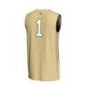 #1 Wake Forest Demon Deacons GameDay Greats Unisex Lightweight Collegiate Basketball Fashion Jersey - Gold - Detail View