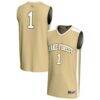 #1 Wake Forest Demon Deacons GameDay Greats Unisex Lightweight Collegiate Basketball Fashion Jersey - Gold - Front View
