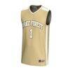 #1 Wake Forest Demon Deacons GameDay Greats Unisex Lightweight Collegiate Basketball Fashion Jersey - Gold - Side View