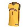 #1 Minnesota Golden Gophers GameDay Greats Unisex Lightweight Collegiate Basketball Fashion Jersey - Gold - Side View