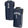 #1 New Hampshire Wildcats GameDay Greats Unisex Lightweight Collegiate Basketball Fashion Jersey - Navy - Front View