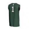 #1 Michigan State Spartans GameDay Greats Unisex Lightweight Collegiate Basketball Fashion Jersey - Green - Detail View