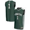 #1 Michigan State Spartans GameDay Greats Unisex Lightweight Collegiate Basketball Fashion Jersey - Green - Front View