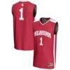 #1 Oklahoma Sooners GameDay Greats Unisex Lightweight Collegiate Basketball Fashion Jersey - Crimson - Front View