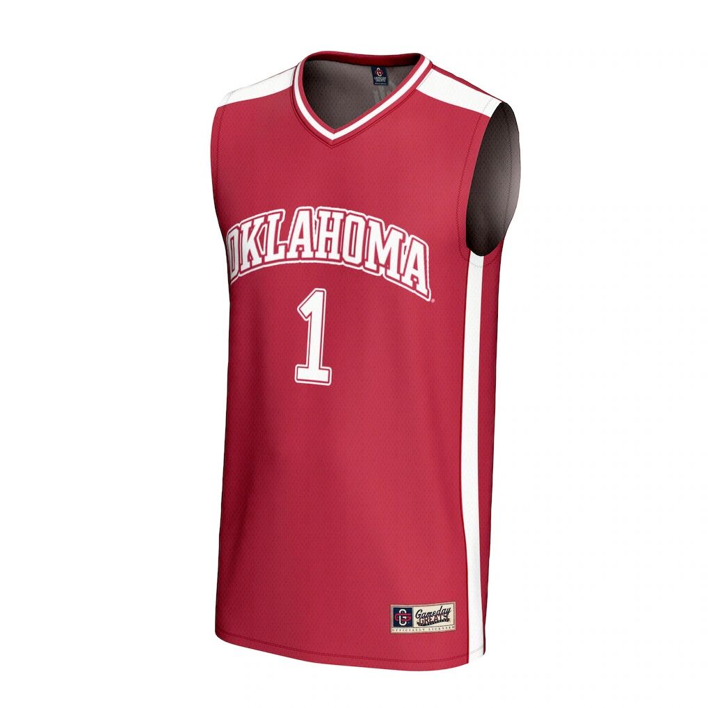 #1 Oklahoma Sooners GameDay Greats Unisex Lightweight Collegiate Basketball Fashion Jersey