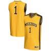 #1 Missouri Tigers GameDay Greats Unisex Lightweight Collegiate Basketball Fashion Jersey - Gold - Front View