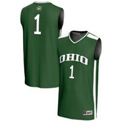 #1 Ohio Bobcats GameDay Greats Youth Lightweight Collegiate Basketball Fashion Jersey - Green - Front View
