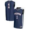 #1 Pennsylvania Quakers GameDay Greats Youth Lightweight Collegiate Basketball Fashion Jersey - Navy - Front View