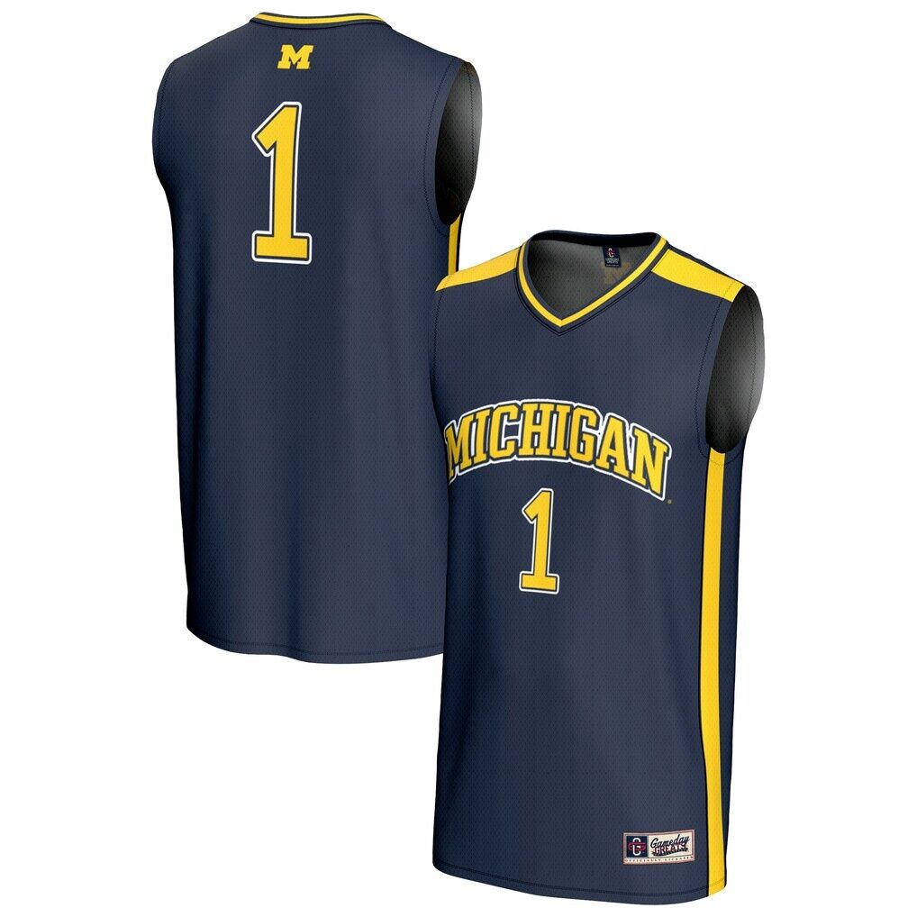 #1 Michigan Wolverines GameDay Greats Youth Lightweight Collegiate Basketball Fashion Jersey