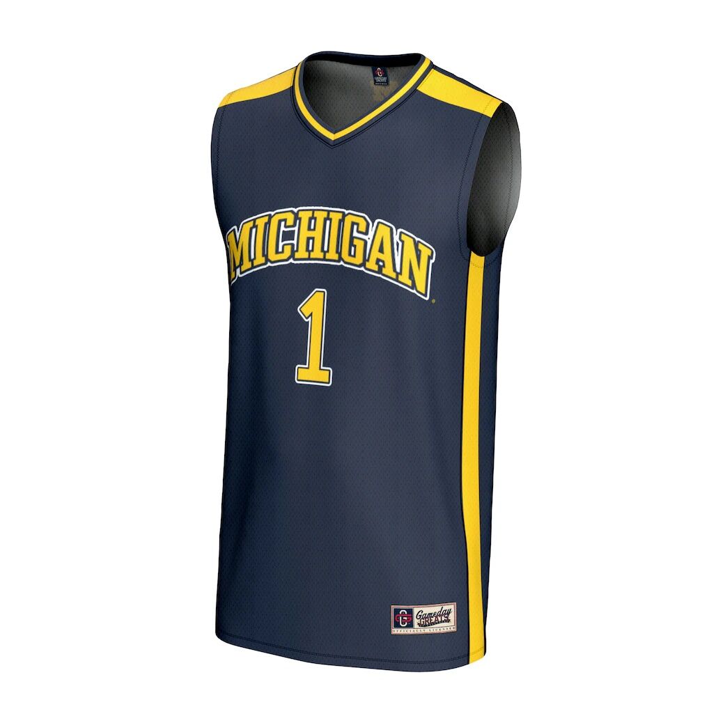 #1 Michigan Wolverines GameDay Greats Youth Lightweight Collegiate Basketball Fashion Jersey