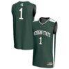 #1 Michigan State Spartans GameDay Greats Youth Lightweight Collegiate Basketball Fashion Jersey - Green - Front View