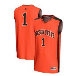 #1 Oregon State Beavers GameDay Greats Youth Lightweight Collegiate Basketball Fashion Jersey - Orange - Front View