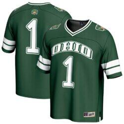 #1 Ohio Bobcats GameDay Greats Lightweight Collegiate Football Fashion Jersey - Green - Front View