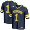 #1 Michigan Wolverines GameDay Greats Lightweight Collegiate Football Fashion Jersey - Navy - Front View
