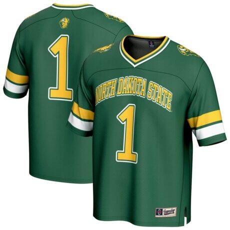 #1 NDSU Bison GameDay Greats Youth Lightweight Collegiate Football Fashion Jersey - Green - Front View