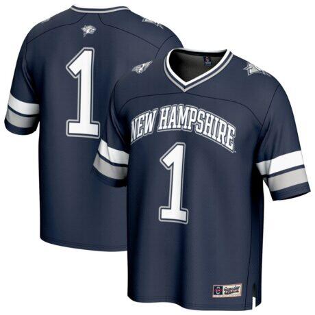 #1 New Hampshire Wildcats GameDay Greats Youth Lightweight Collegiate Football Fashion Jersey - Navy - Front View