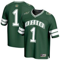 #1 Ohio Bobcats GameDay Greats Youth Lightweight Collegiate Football Fashion Jersey - Green - Front View