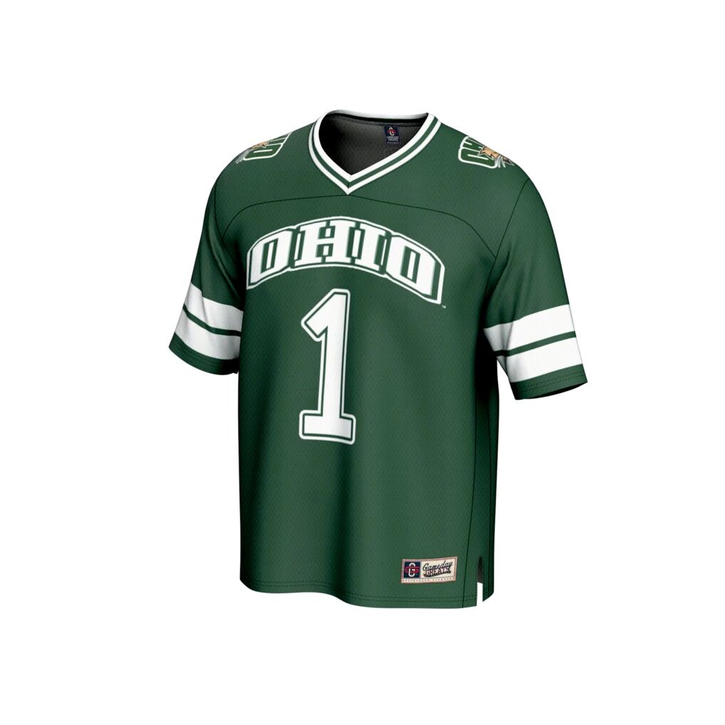 #1 Ohio Bobcats GameDay Greats Youth Lightweight Collegiate Football Fashion Jersey