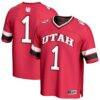 #1 Utah Utes GameDay Greats Youth Lightweight Collegiate Football Fashion Jersey - Red - Front View