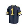 #1 Michigan Wolverines GameDay Greats Youth Lightweight Collegiate Football Fashion Jersey - Navy - Detail View