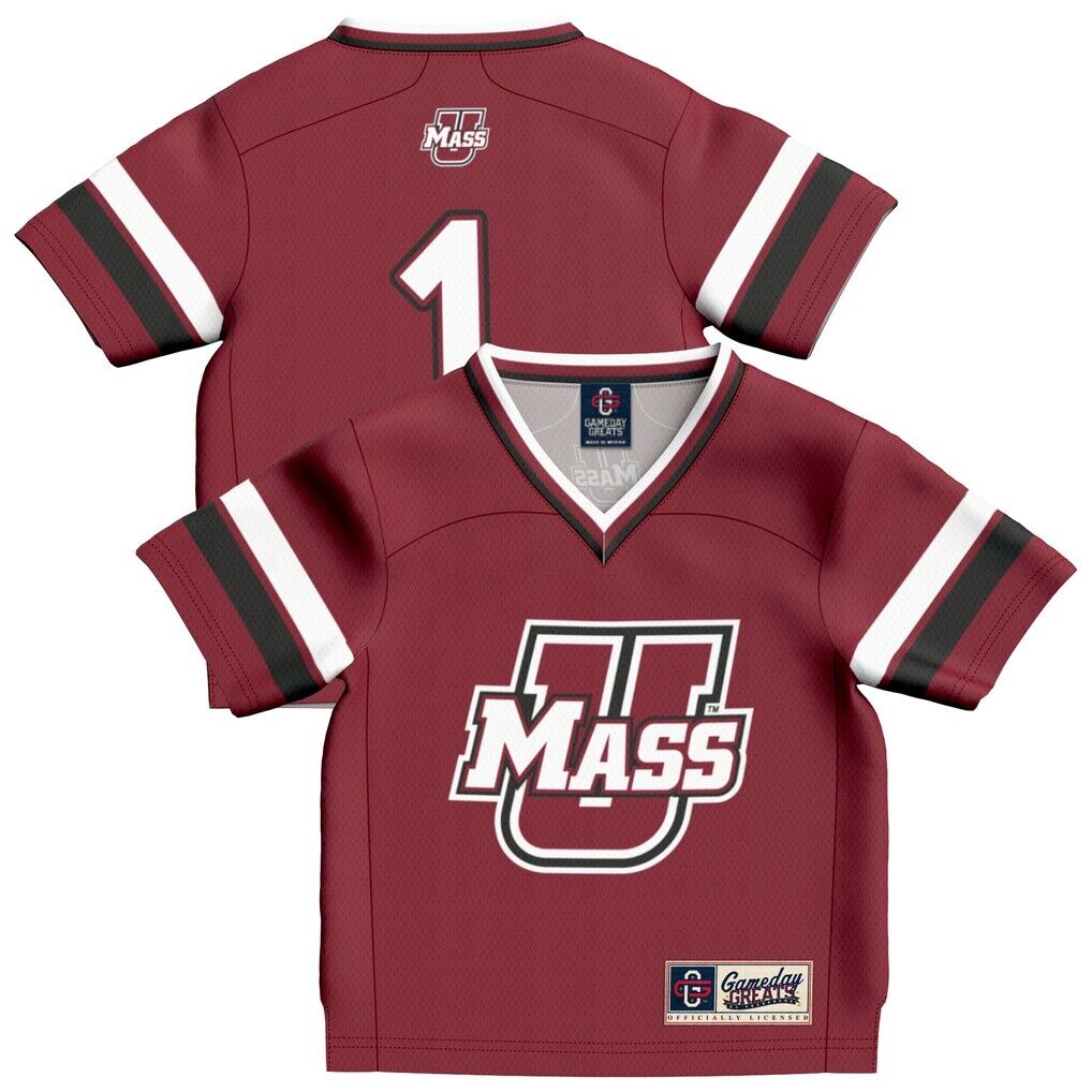 #1 UMass Minutemen GameDay Greats Toddler Lightweight Collegiate Football Fashion Jersey - Maroon