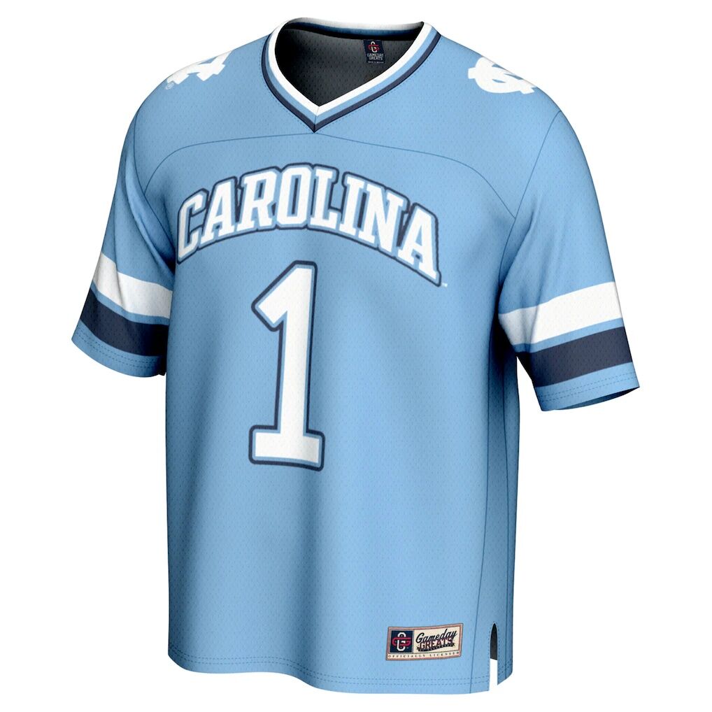 #1 North Carolina Tar Heels GameDay Greats Unisex Lightweight Collegiate Football Fashion Jersey - Carolina Blue