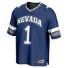 #1 Nevada Wolf Pack GameDay Greats Unisex Lightweight Collegiate Football Fashion Jersey - Navy - Side View