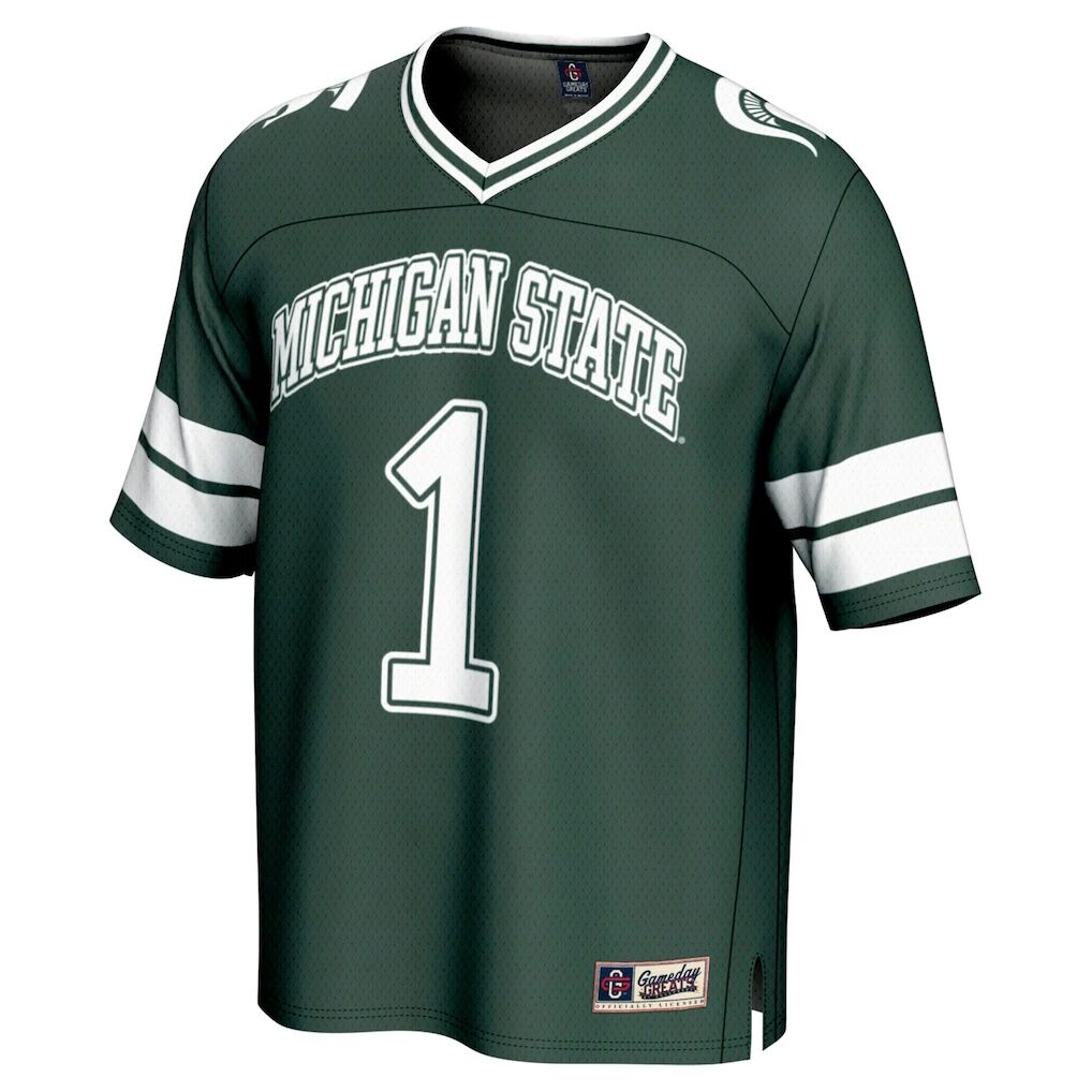 #1 Michigan State Spartans GameDay Greats Youth Lightweight Collegiate Football Fashion Jersey