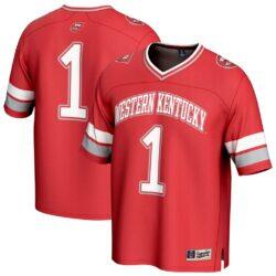 #1 Western Kentucky Hilltoppers GameDay Greats Youth Lightweight Collegiate Football Fashion Jersey - Red - Front View
