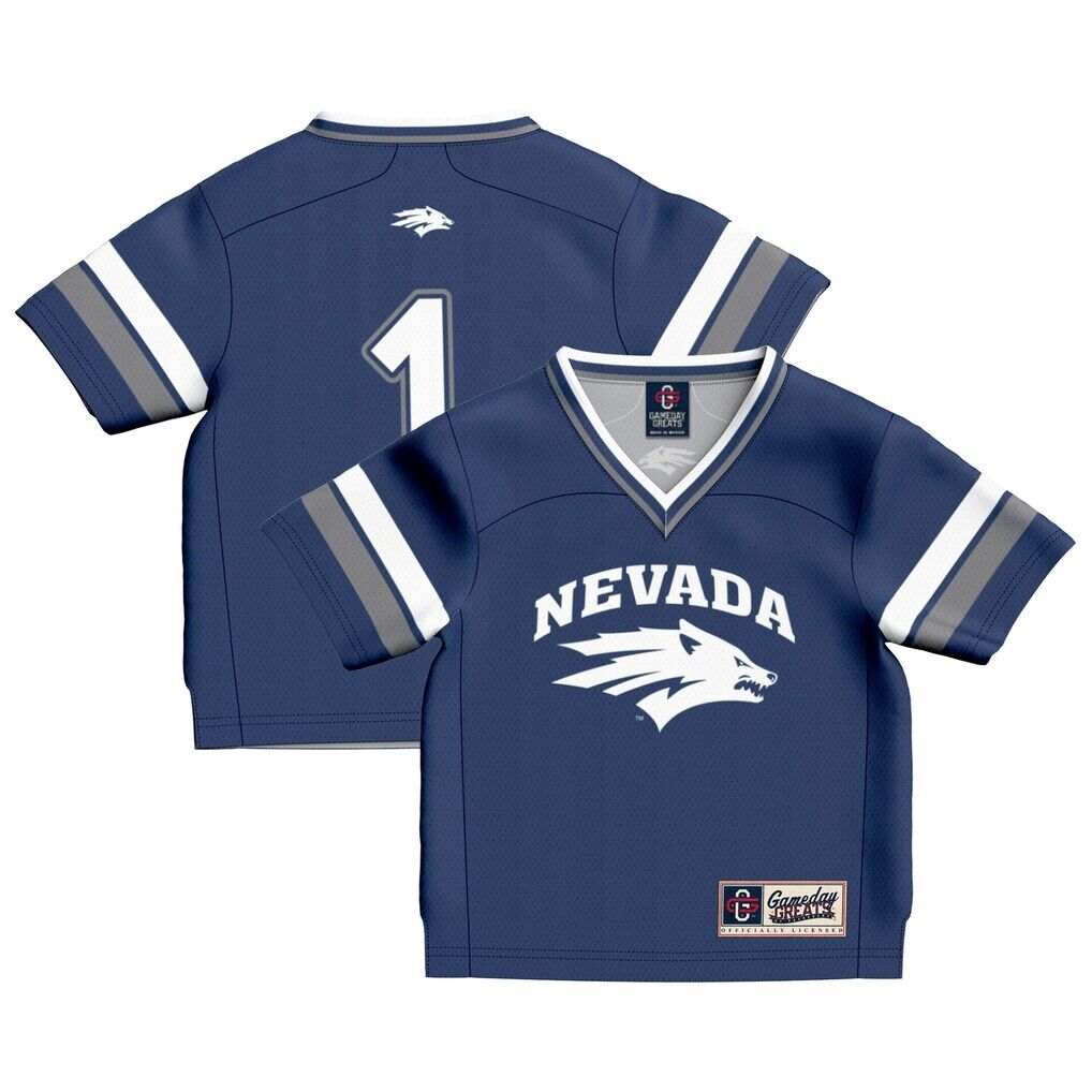 #1 Nevada Wolf Pack GameDay Greats Toddler Lightweight Collegiate Football Fashion Jersey