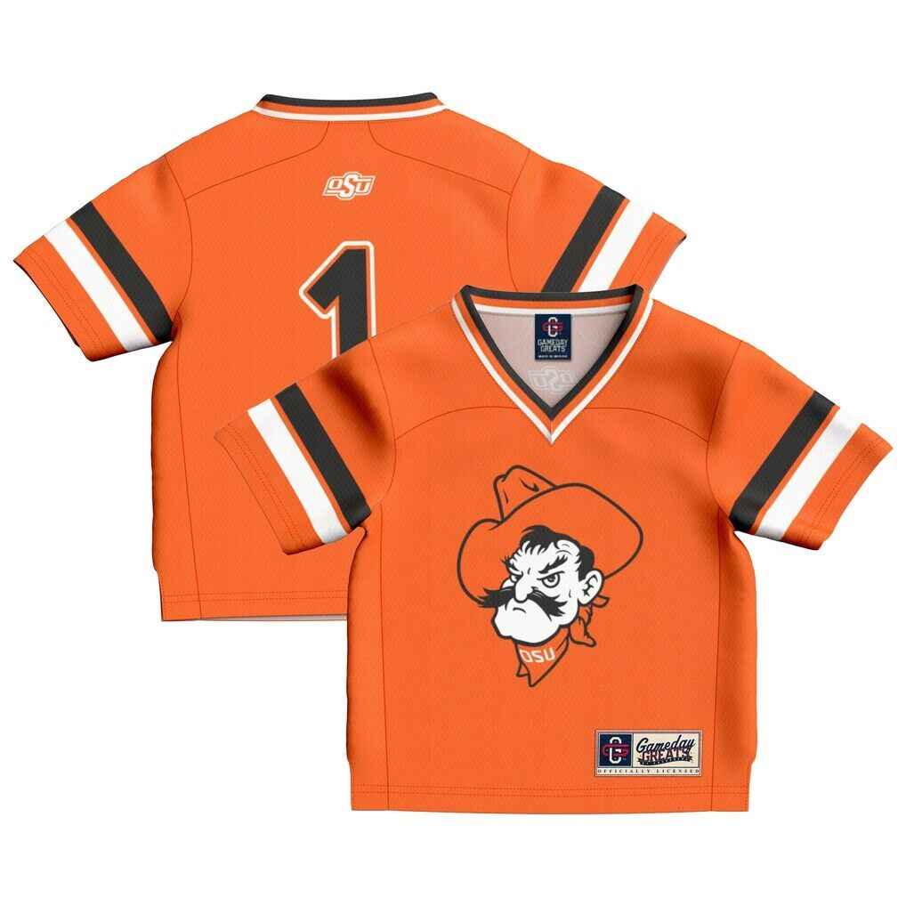 #1 Oklahoma State Cowboys GameDay Greats Toddler Lightweight Collegiate Football Fashion Jersey
