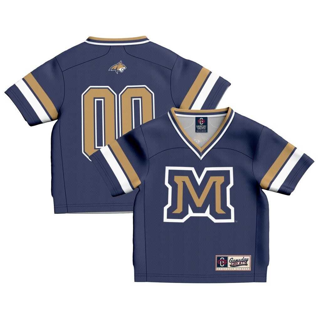 #00 Montana State Bobcats GameDay Greats Toddler Lightweight Collegiate Football Fashion Jersey