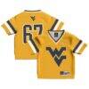 #67 West Virginia Mountaineers GameDay Greats Toddler Lightweight Collegiate Football Fashion Jersey - Gold - Front View