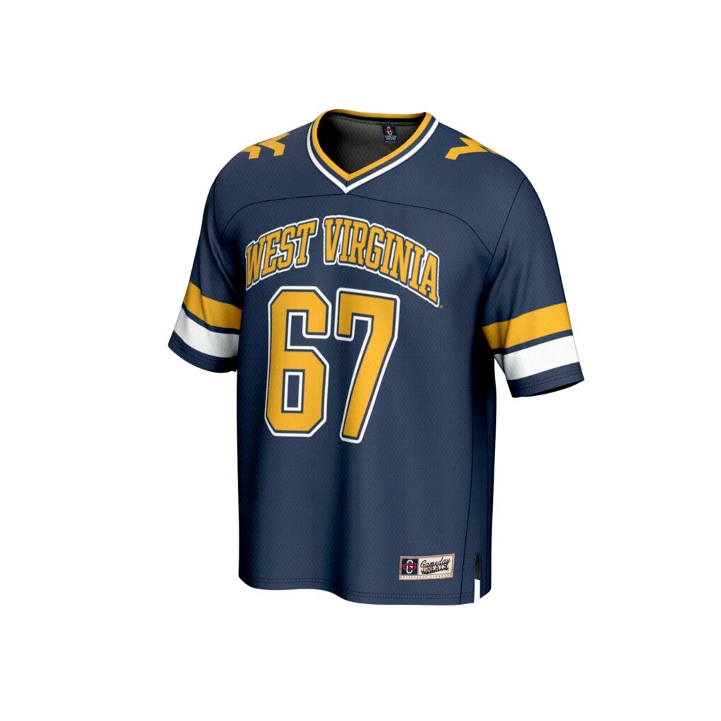 #67 West Virginia Mountaineers GameDay Greats Youth Lightweight Collegiate Football Fashion Jersey