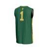 #1 NDSU Bison GameDay Greats Unisex Lightweight Basketball Fashion Jersey - Green - Detail View