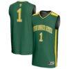 #1 NDSU Bison GameDay Greats Unisex Lightweight Basketball Fashion Jersey - Green - Front View