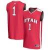 #1 Utah Utes GameDay Greats Unisex Lightweight Basketball Fashion Jersey - Red - Front View
