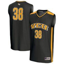 #38 VCU Rams GameDay Greats Unisex Lightweight Basketball Fashion Jersey - Black - Front View
