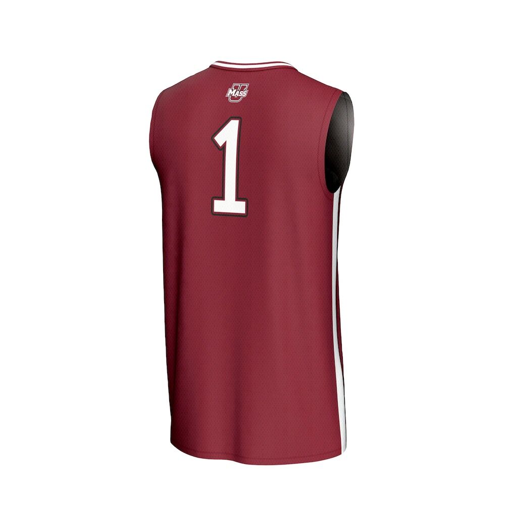 #1 UMass Minutemen GameDay Greats Youth Lightweight Basketball Fashion Jersey - Maroon