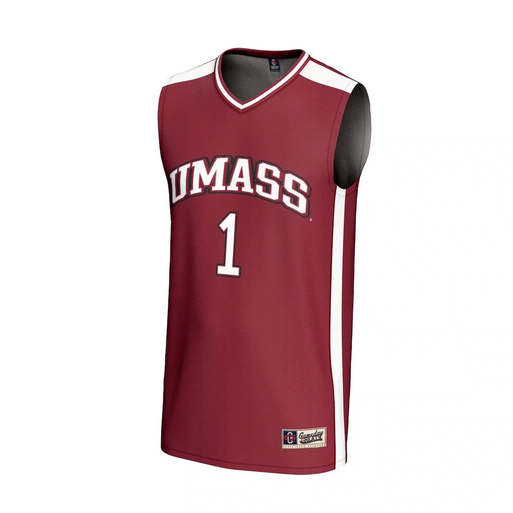 #1 UMass Minutemen GameDay Greats Youth Lightweight Basketball Fashion Jersey - Maroon